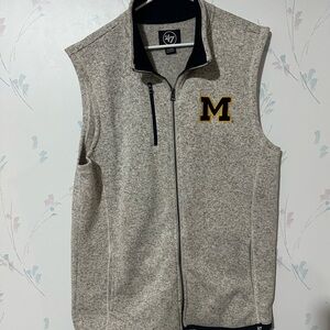 47 Brand Michigan Wolverines Full-Zip Fleece Vest – XL